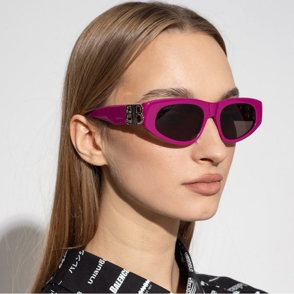 NEW BALENCIAGA SUNGLASSES BB0095S 017 PINK UNISEX EYEWEAR BALENCIAGA - Picture 2 of 12